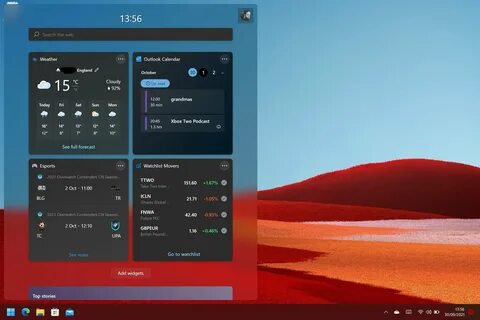 Часы windows 11