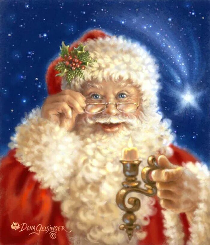 Добрый дед мороз картинки. Дона Гельсингер. Дона Гельсингер Рождество. Санта Клаусы доны Гельсингер. Новогодние аватарки.