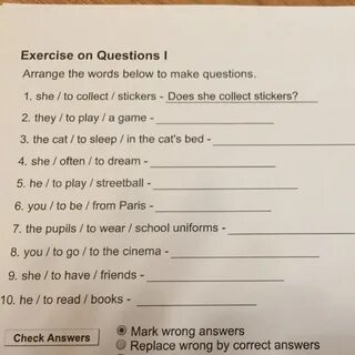 Making questions