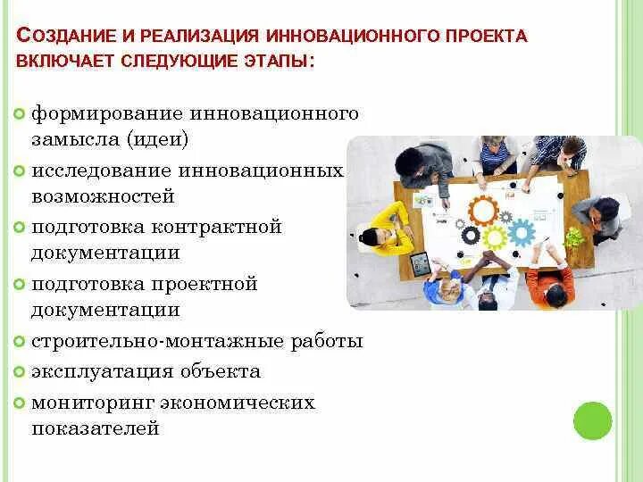 Этапы создания и реализации инновационного проекта Этапы создания инноваций и активизация их развития Организация предприниматель