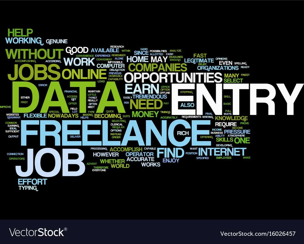 We do data. Data entry logo. free entry text. super work effort. data entry gig cover photo.
