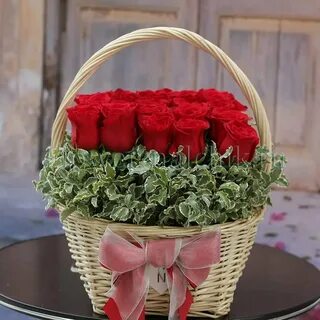 Цветы в горшке на день рождения