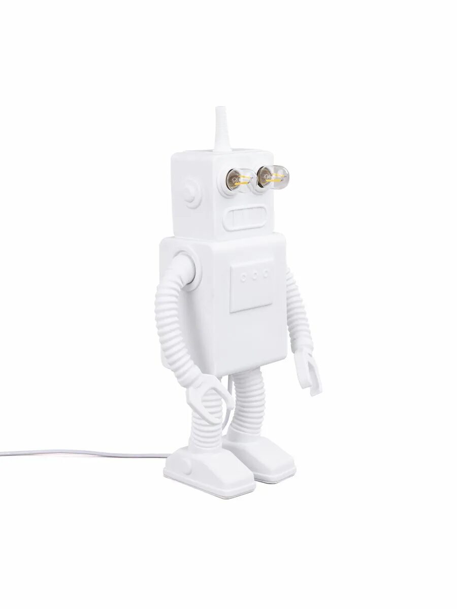 Robot lamp. Seletti robot lamp. seletti настольная лампа robot. робот лампочка. маленький настольный робот.