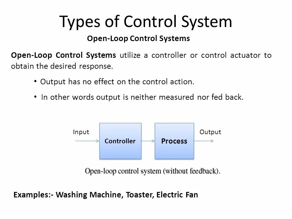 Types of control systems. Types of control. an open-loop system control. график open loop vector. easy loop system.