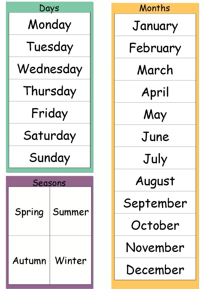 Time days and dates. Seasons months days of the week. месяца на английском worksheets. days of the week and months. months in english.