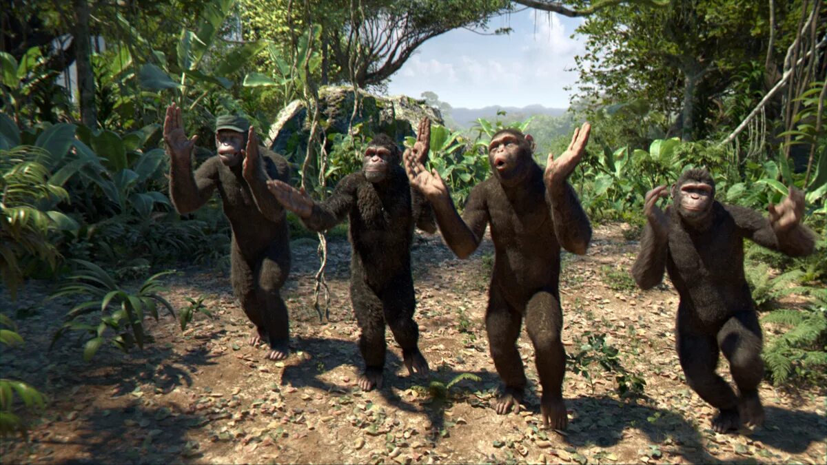 Крик тарзана. Австралопитек гари. Танец обезьян. The lazy song бруно марс. Хомо сапиенс обезьяна.
