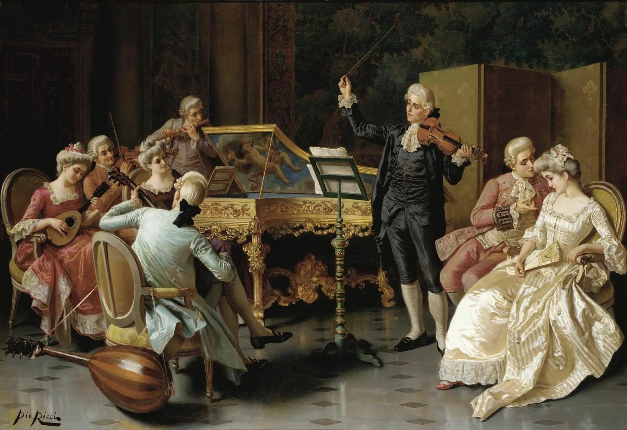 Люди классицизма. Пио Риччи. Пио Риччи (1850-1919). Эпоха Просвещения музыканты Гайден. Итальянский художник Pio Ricci 1850-1919.