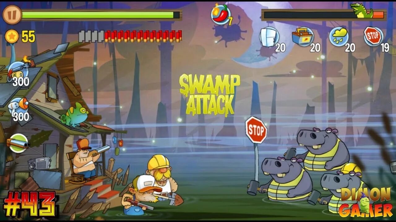 Охотник на монстров ваня игра. Swamp Attack дядя Ваня. Игра про охотника на болоте. Swamp Attack бобры.