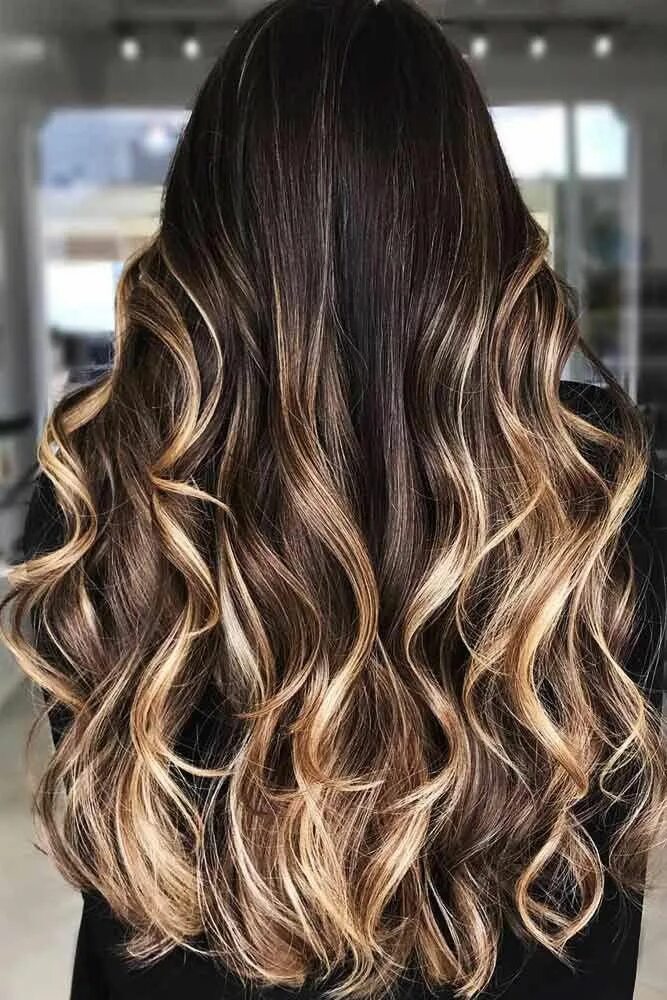 50 Balayage Hair Color Ideas: Perfect Balayage on Dark Hair, Brunette, Brown, Ca
