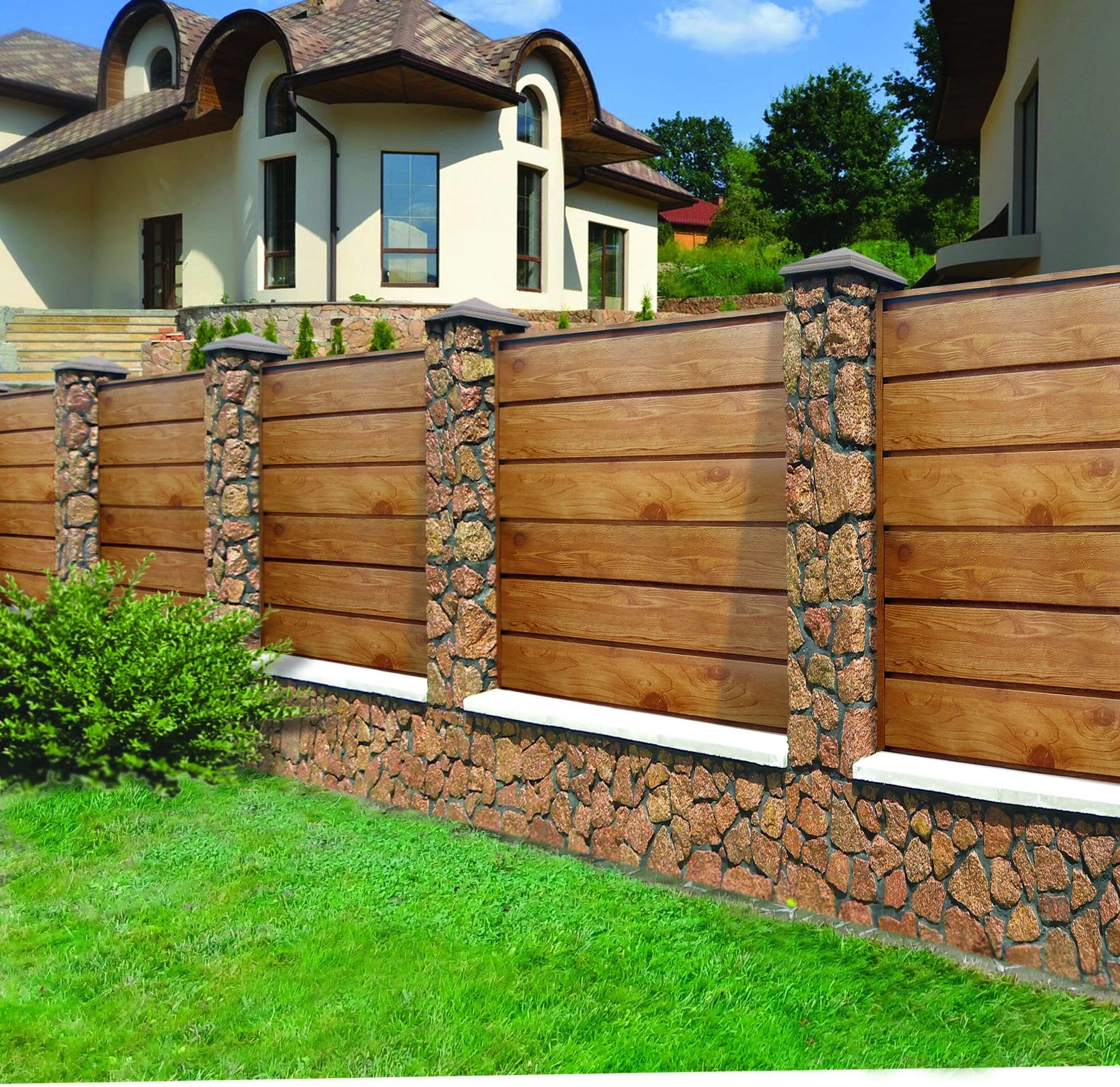 Построить забор на даче цена недорого. Красивый забор. Красивый деревянный забор. Красивые заборы из дерева. Забор дачный деревянный.