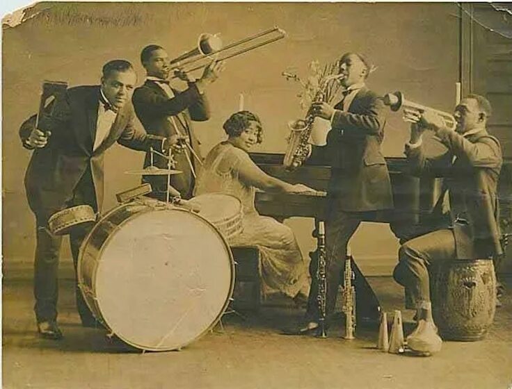 Музыка 20х. Луи Армстронг джаз бэнд 1917. Джаз 19 век. Джаз бэнд 20 годы Америка. Джаз бэнд 19 века.