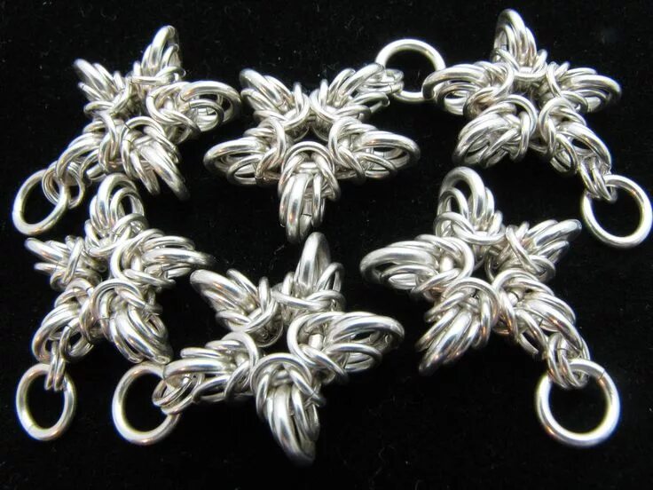 Кольчужное плетение схемы для начинающих BREJAO FLOWERS 4 IN 1 SHEET CHAINMAILLE CHAINMAIL CHAIN MAILLE WEAVE PATTERN Cha