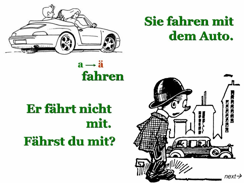 Глагол fahren. Fahren спряжение. Fahren примеры. Немецкий язык 6 класс meine stadt. Упражнение предлог mit dem bus c транспортом.
