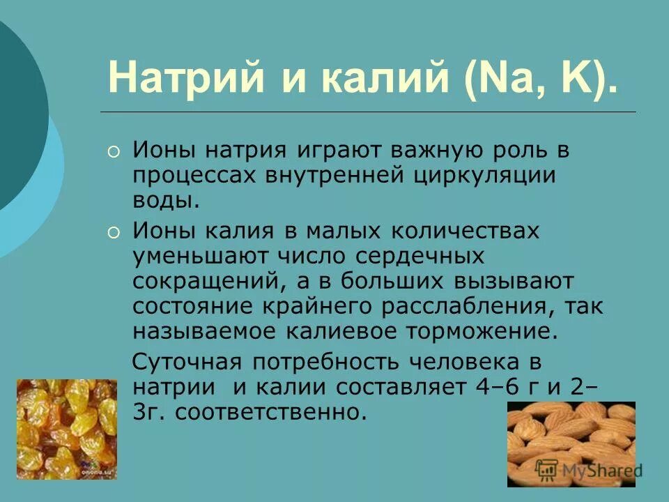 Натрий для человека в каких продуктах