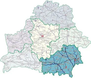 С какими областями граничит гомельская область