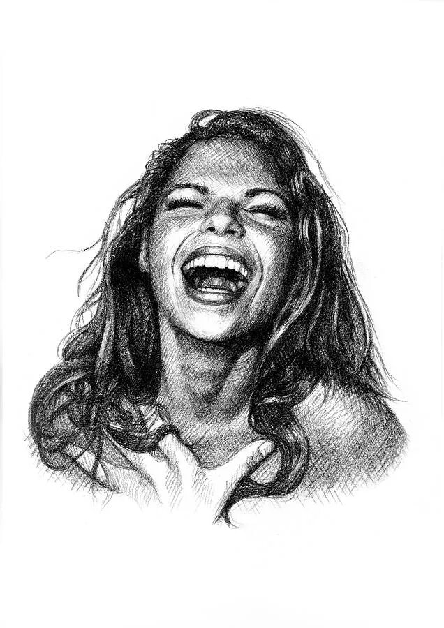 Рисовать смех. Девушка смеется. Нарисованная девушка смеется. Смеющиеся» портреты. Портрет смеющегося человека.