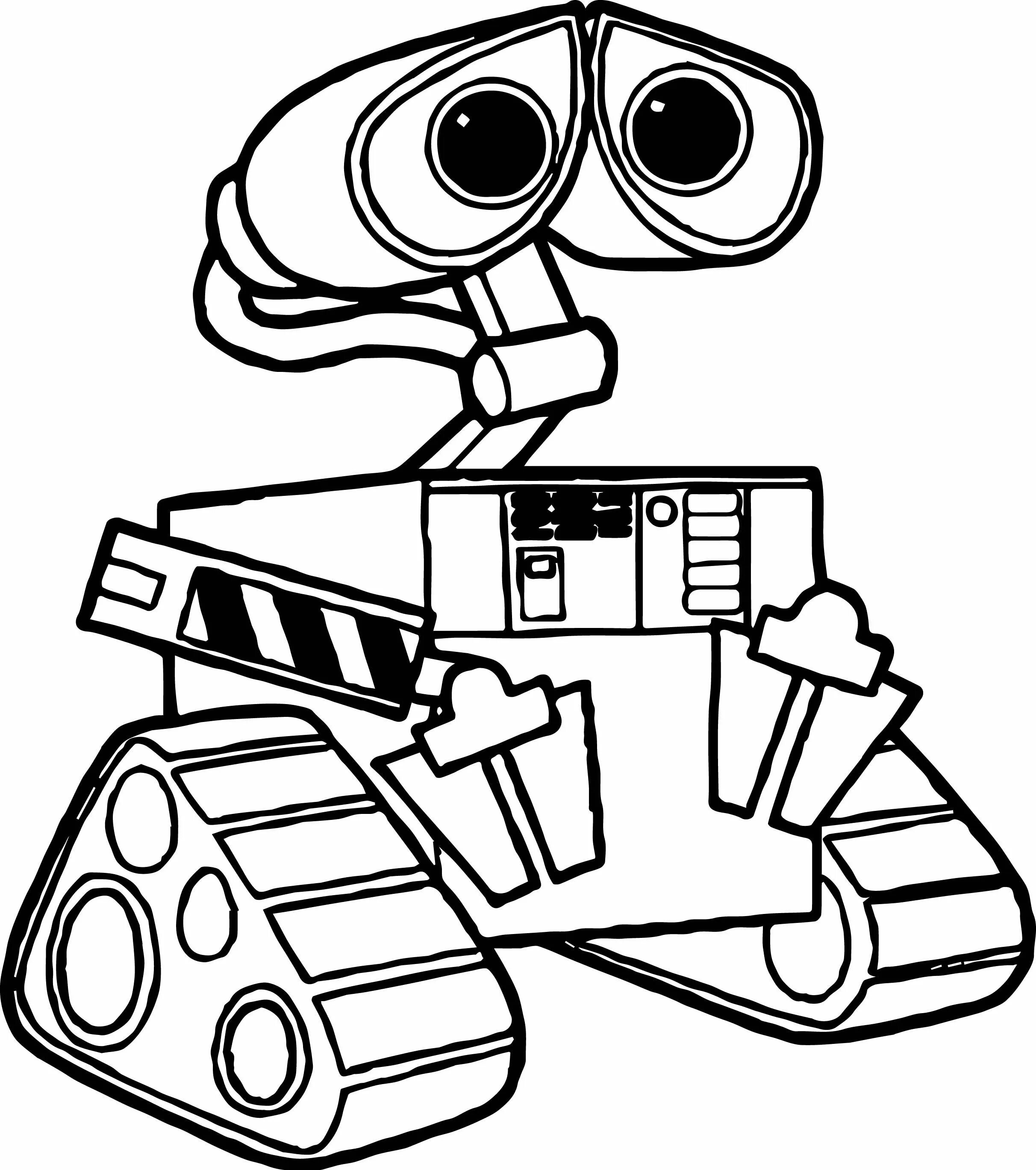 Робот раскраска для детей 4 5 лет. Раскраски для мальчиков робот Валли. Разукрашка робот Валли. Тоботы. Раскраска.
