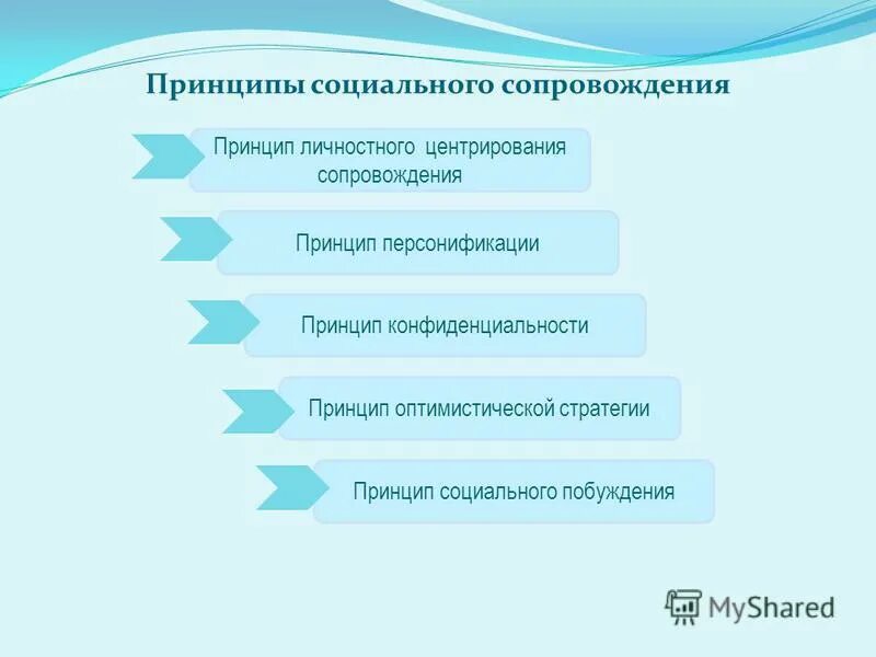 Этапы процесса социального сопровождения. Принципы социального сопровождения. Принцип персонификации. Принцип практики социальной работы. Стадии процесса социального сопровождения.