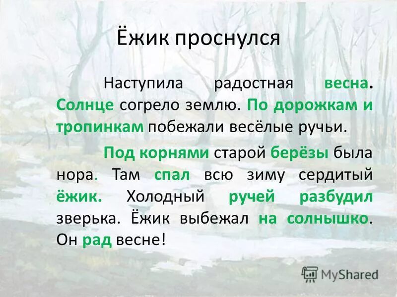 весеннее солнышко согревает землю. когда (1) наконец (2) явилось солнце и разогрело. утро солнце. утром явилось солнце и разогрело землю. пришвин первый мороз.