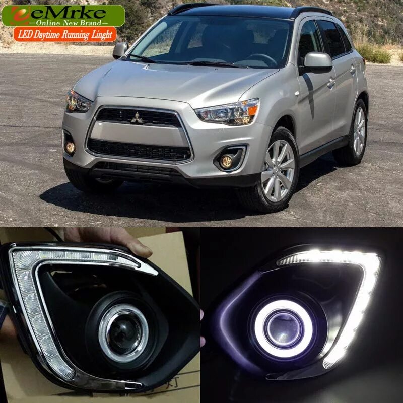 Противотуманная фара асх. Led огни Mitsubishi ASX 3017. Mitsubishi ASX ПТФ. Фара r Mitsubishi ASX 10-. Ангельские глазки на Mitsubishi ASX.