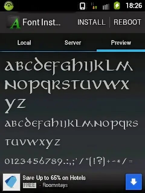 Font installer