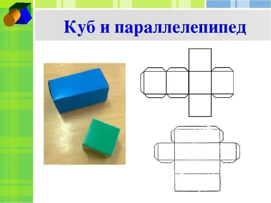 Параллелепипед из бумаги схема 5 класс. Модель куба и прямоугольного параллелепипеда. развертка прямоугольного параллелепипеда. развертка геометрической фигуры куб. схема объемного прямоугольника.