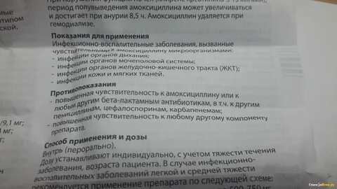 Сколько принимать амоксициллин взрослому при бронхите