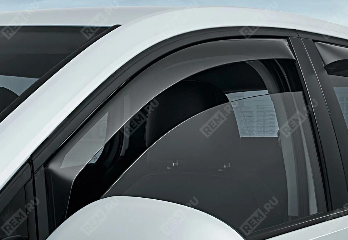 Дефлекторы окон CHROMEX с хром. молдингом HYUNDAI SOLARIS II 2017-, 4 шт. / Хенд