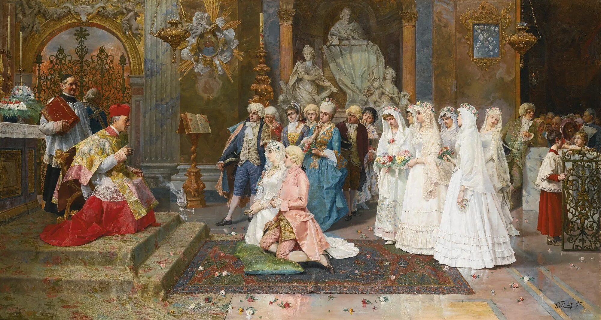 Венчание в древней руси в церкви. Картины барокко хуан пабло салинас. Брак в 17 веке. John henry frederick bacon картины. Свадебное платье королевы виктории 1840.