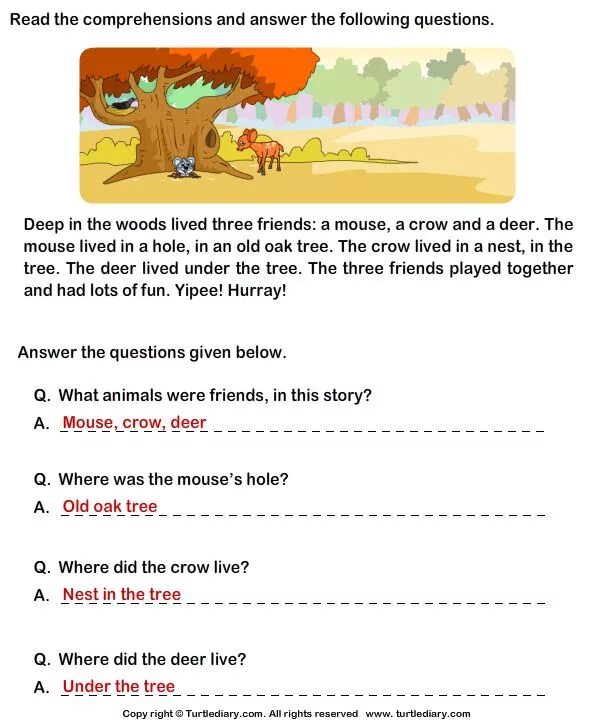 Answer the questions what do the children. Reading Comprehension английский. Reading Comprehension for Kids. Text for reading for Kids. Reading Comprehension Worksheets.