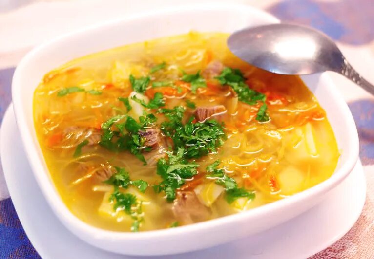 Вкусные свежие щи из курицы