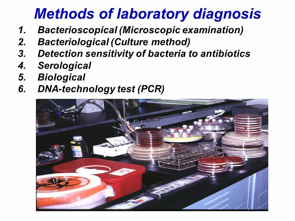 Laboratory methods. Laboratory diagnosis. diagnosis labs. bacteriological culture method.