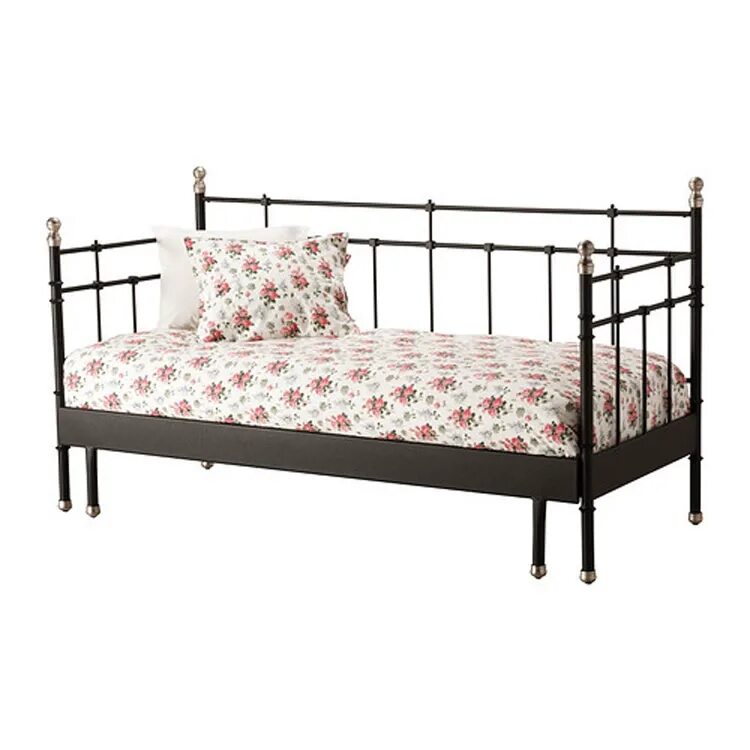 Тахта металлическая. Кровать ikea svelvik. кровать-кушетка ikea svelvik. кровать кушетка металлическая икеа svelvik. железная кровать ikea.