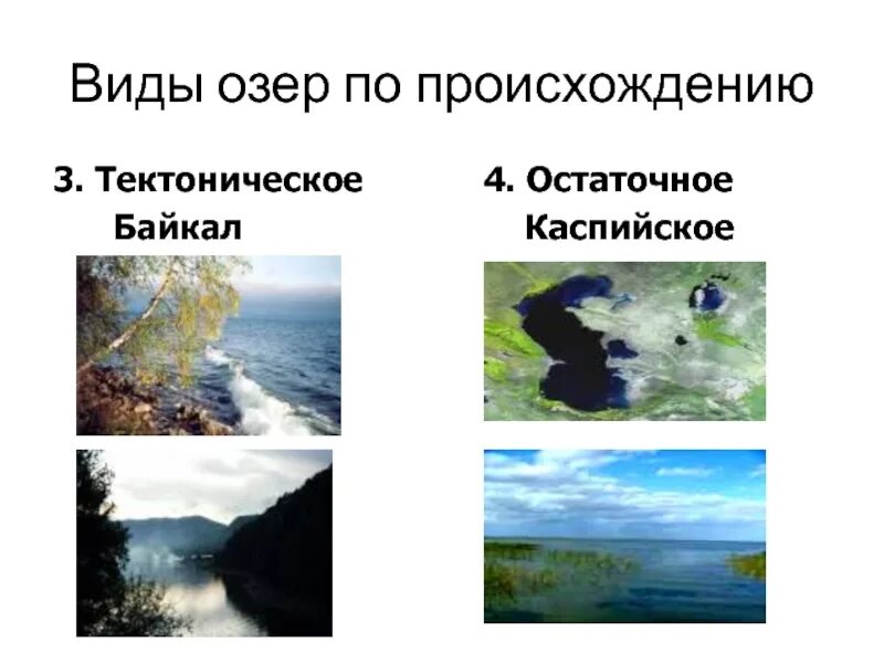 Виды озер. Озера по происхождению. Презентация озера 6 класс. Виды озёр по происхождению.