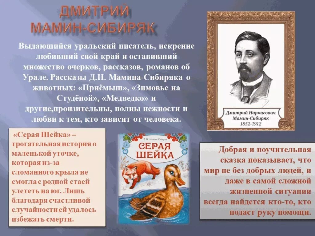 Описание мамина сибиряка. Описание мамина сибиряка