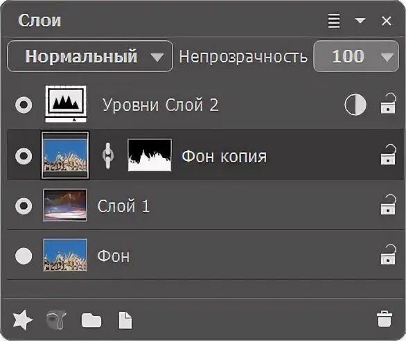 Управление слоями