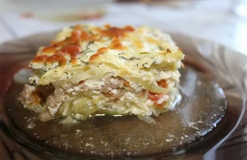 Запеканка фарш сметана кабачки