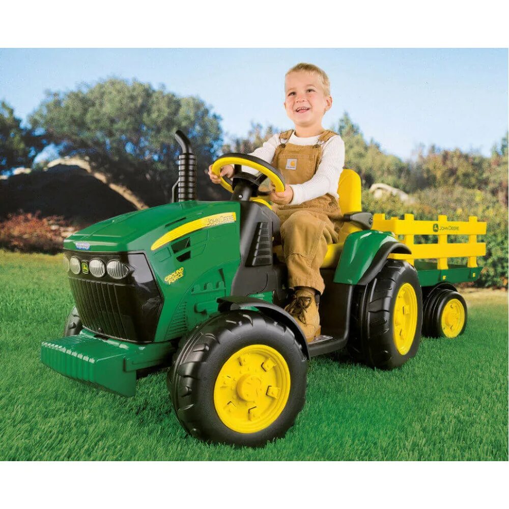 Электротрактор купить. Трактор Peg Perego John Deere. Детский электромобиль Peg-Perego John Deere ground Force. Детский трактор John Deere ground Force Peg Perego. Peg Perego автомобиль John Deere.