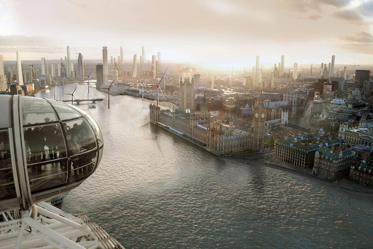 лондон в будущем. футуристический город. биг бен постапокалипсис. будущее великобритании. будущее англии.
