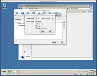 Общие папки виртуальной машины virtualbox