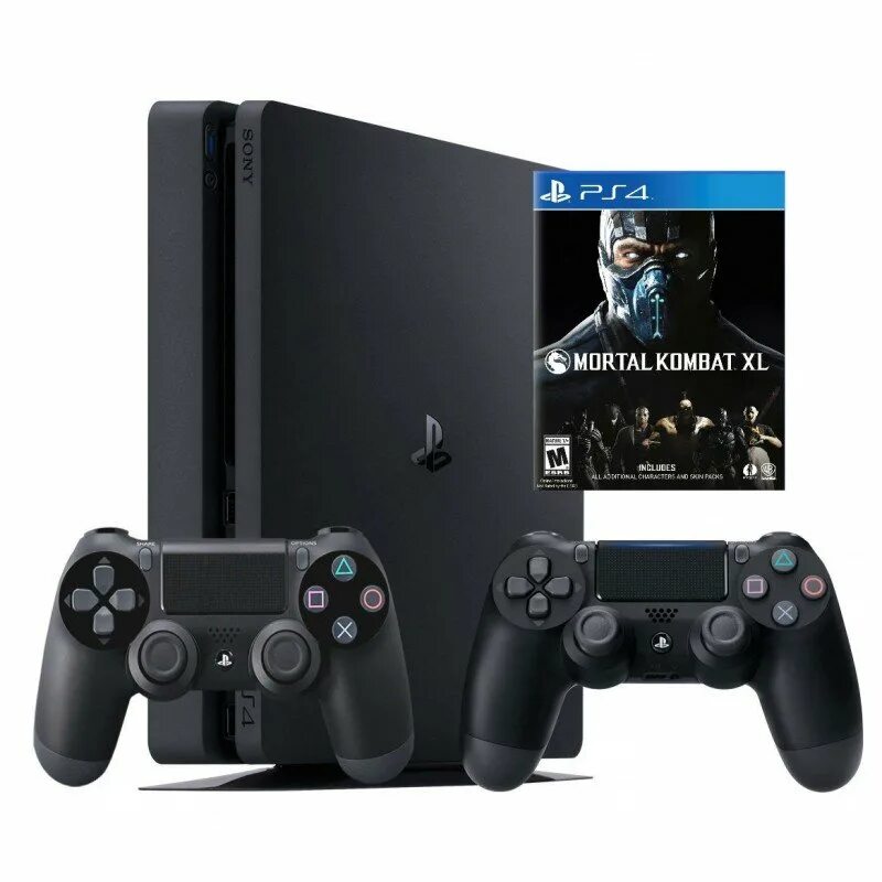 Игровая консоль сони плейстейшен 4. Ps4 Slim. PLAYSTATION 4 Slim 1000 GB. Sony PLAYSTATION 4 2 джойстика.