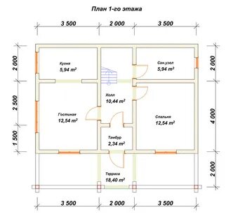 Размером 8 х 9 м