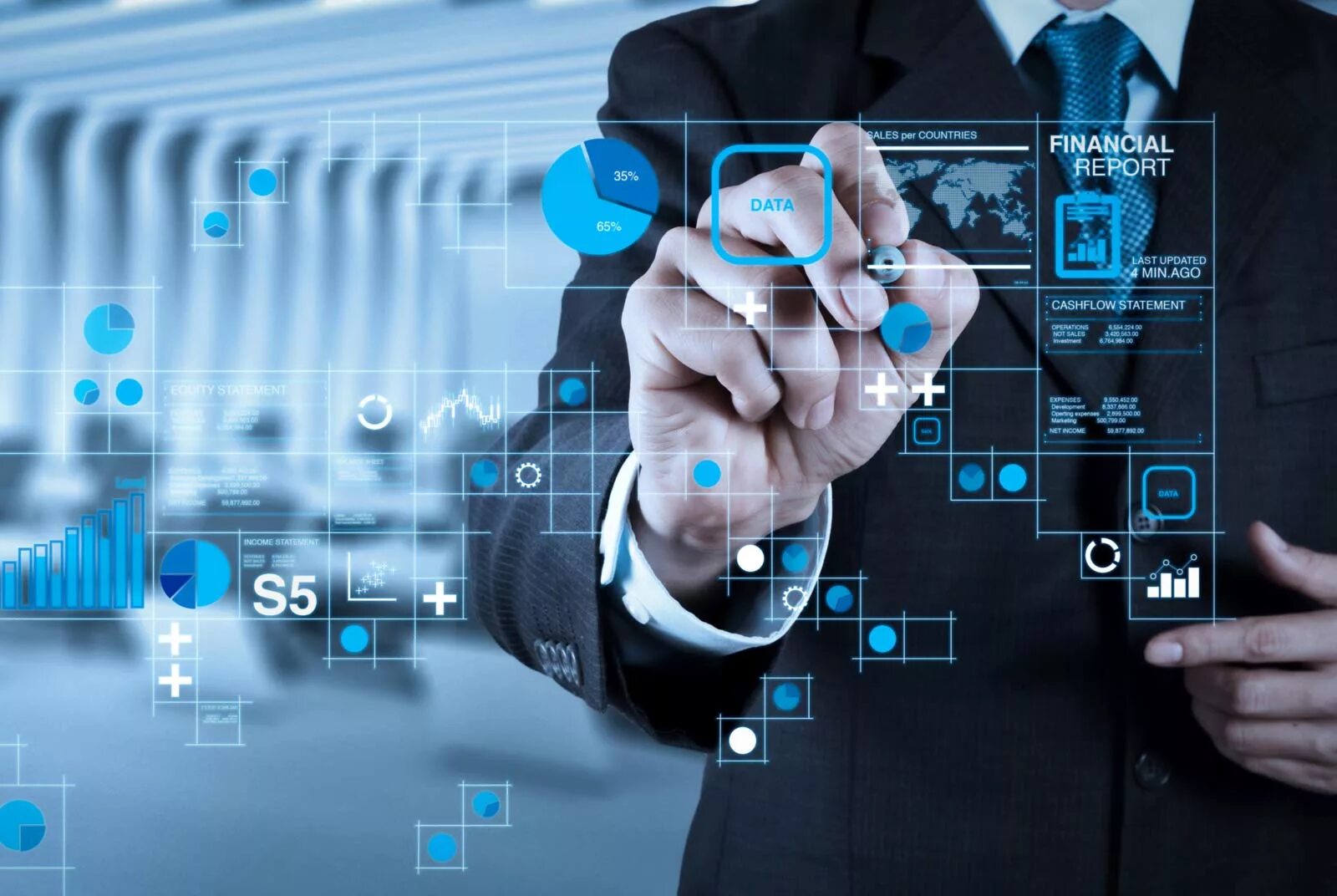 Бизнес фон. Цифровая экономика. Финансовая система будущего. Технологичный фон. It технологии.