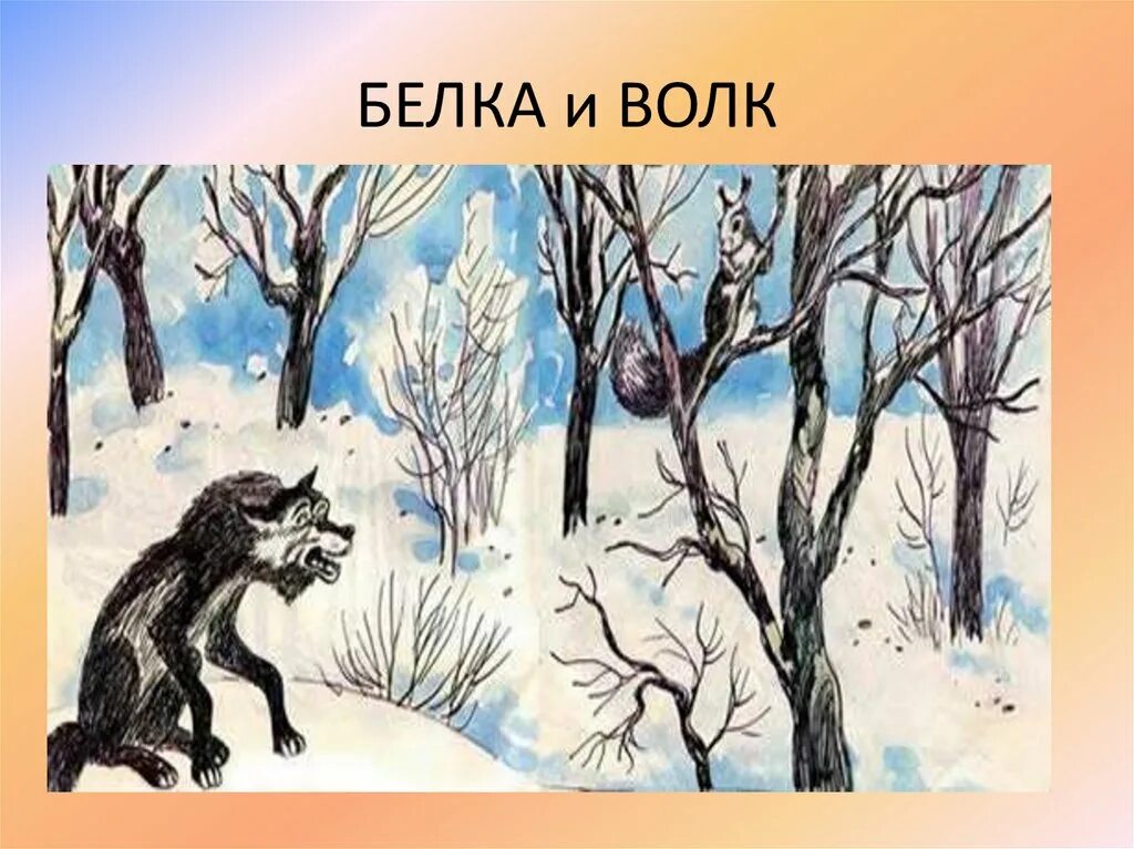Сказка л толстого белка и волк. Белка и волк. Лев Николаевич толстой белка и волк. Лев Николаевич толстой басня белка и волк. Белка и волк толстой картинки.