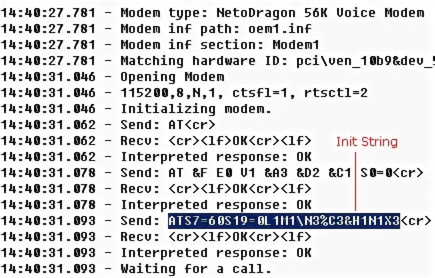 String init. Modem init на телефоне что делать.