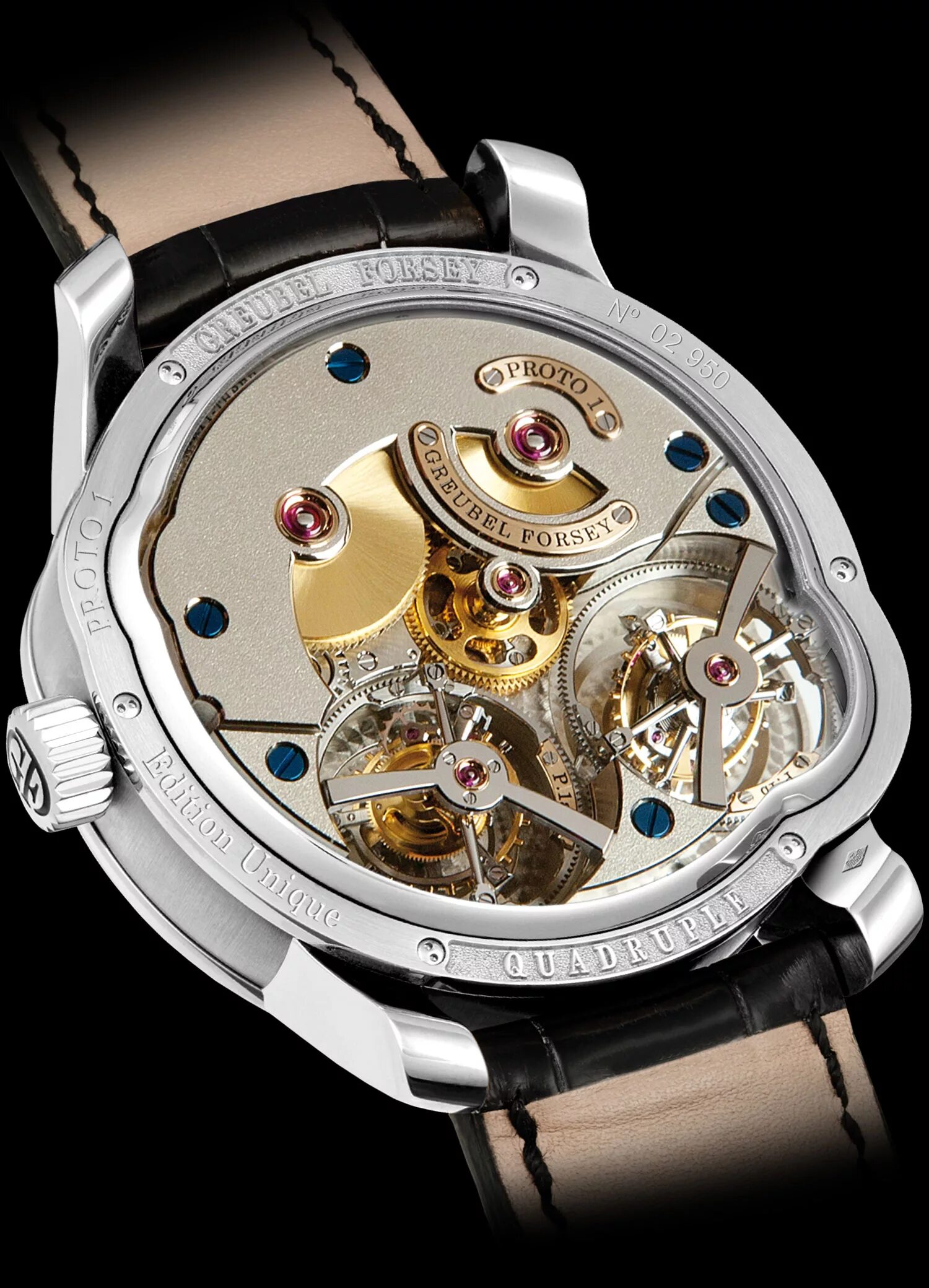 Что такое турбийон в часах. Greubel Forsey Quadruple Tourbillon. Greubel Forsey часы. Двойной турбийон. Часовой турбийон.