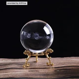 3d solar system crystal ball