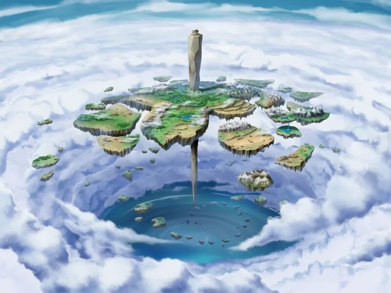 Floating island. Остров в воздухе арт. Небесный остров. Летающие острова. Летающие острова арт.