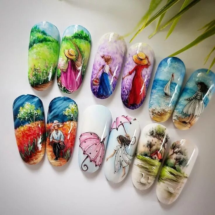 Pin on Акварель на ногтях Nail art designs videos, Nail art designs, Floral nail