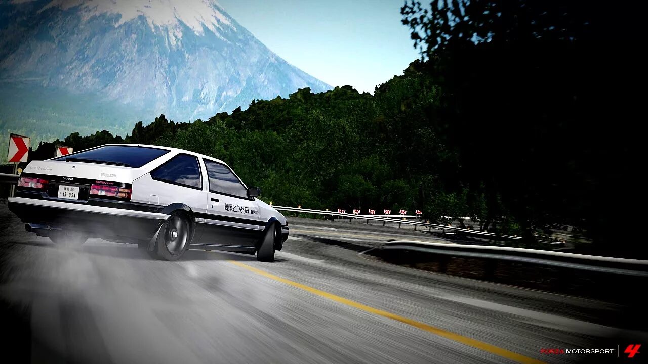 Toyota ae86 initial d. Initial d дрифт ae86. Акина гора Инициал ди. Toyota Sprinter ae86. Инишал ди